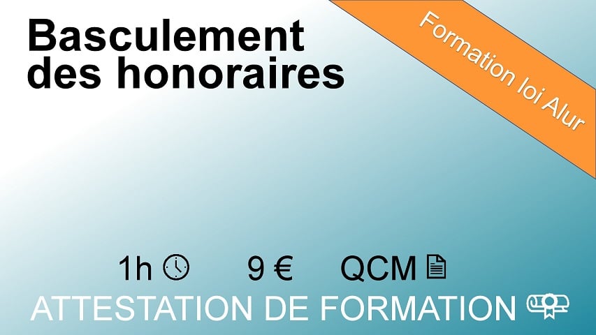 Module le basculement des honoraires - 1 heure