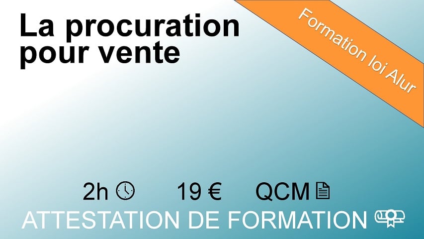 Module la procuration pour vente - 2 heures