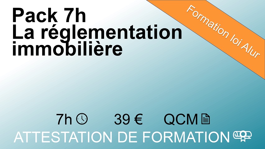Formation loi Alur de 7 heures sur la réglementation immobilière