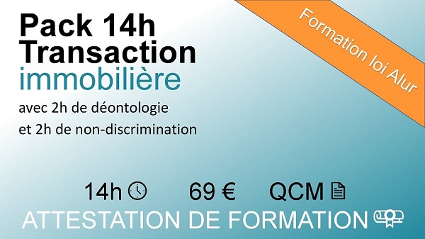 Formation loi Alur de 14 heures sur la transaction immobilière