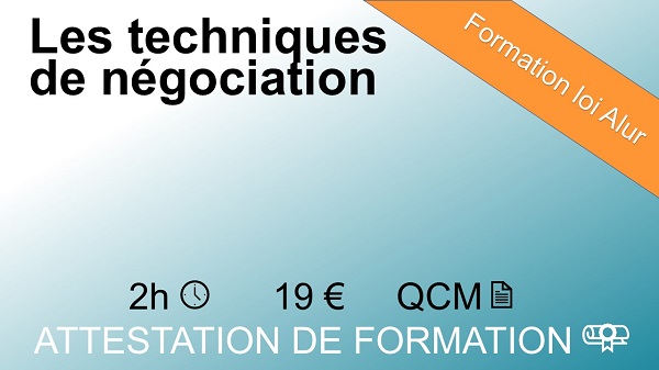 Formation loi Alur de 2 heures sur les techniques de négociation