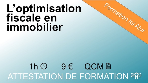Formation loi Alur d'1 heure sur l'optimisation fiscale en immobilier