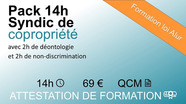 Formation loi Alur de 14 heures sur le syndic de copropriété