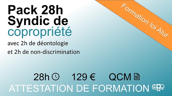 Formation loi Alur de 28 heures sur le syndic de copropriété