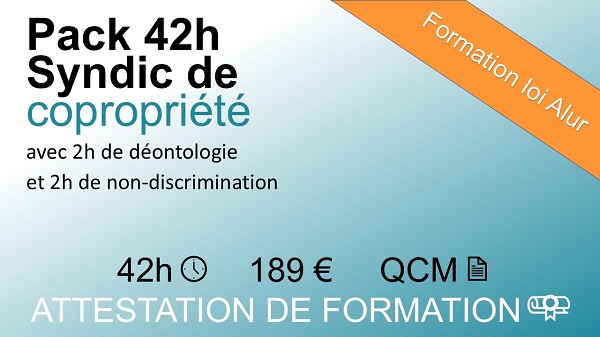 Formation loi Alur de 42 heures sur le syndic de copropriété