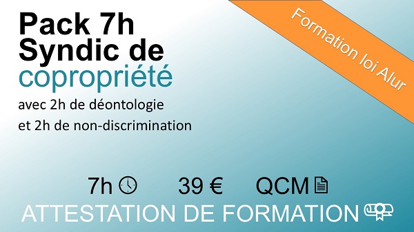 Formation loi Alur de 7 heures sur le syndic de copropriété