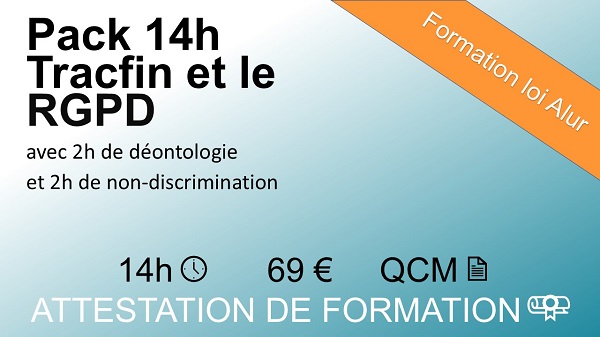 Formation loi Alur de 14 heures sur Tracfin et le RGPD