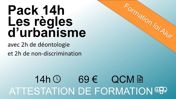 Formation loi Alur de 14 heures sur les règles d'urbanisme