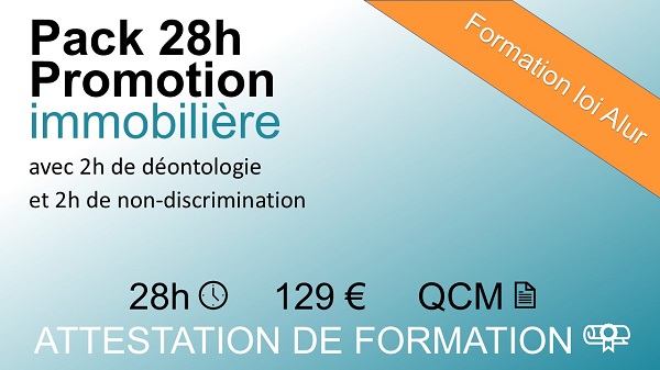 Formation loi Alur de 28 heures sur la promotion immobilière