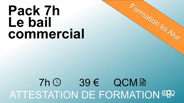 Formation loi Alur de 7 heures sur le bail commercial
