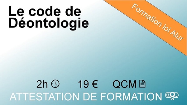 Formation loi Alur de 2 heures sur le code de déontologie