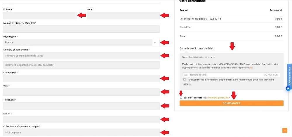 Paiement sécurisé lors de la commande d’une formation