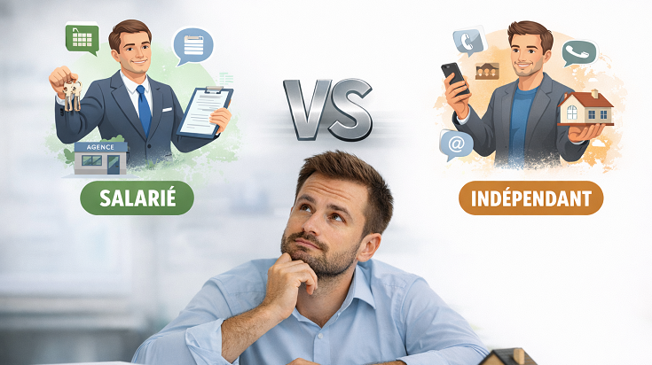 Comparaison entre le statut d’agent immobilier salarié et indépendant et leur mode de travail