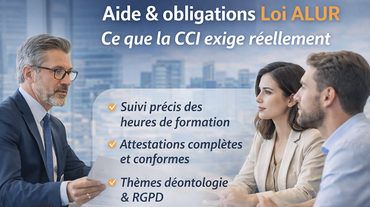 Aide et obligations Loi ALUR : ce que la CCI exige réellement pour renouveler la carte professionnelle immobilière