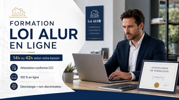 Formation Loi ALUR en ligne 14h ou 42h avec attestation de formation