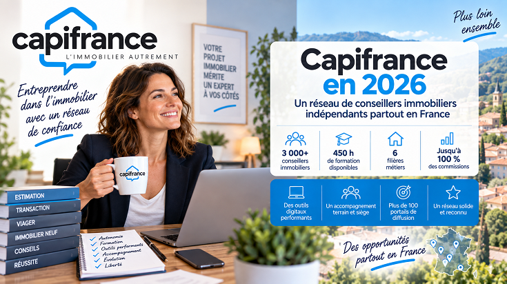 Capifrance en 2026 : réseau de mandataires, commissions, formation et fonctionnement en France