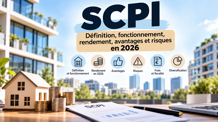 SCPI en 2026 : définition, fonctionnement, rendement, avantages, risques, frais et diversification
